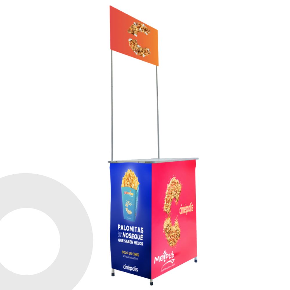 Demostand Aluminio Tela